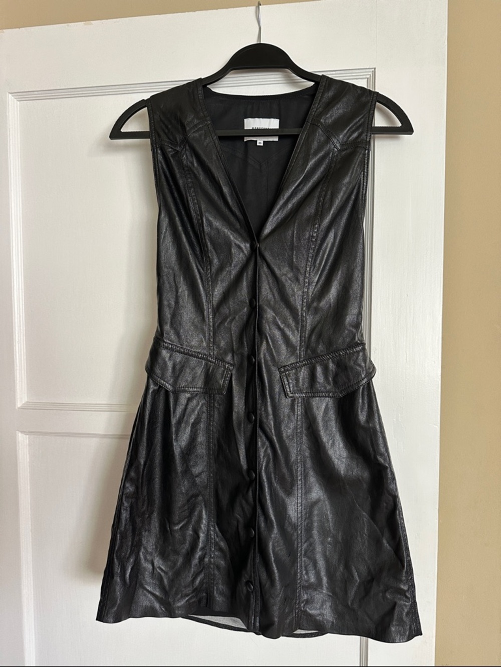 Nanushka vegan leather dress size extra small